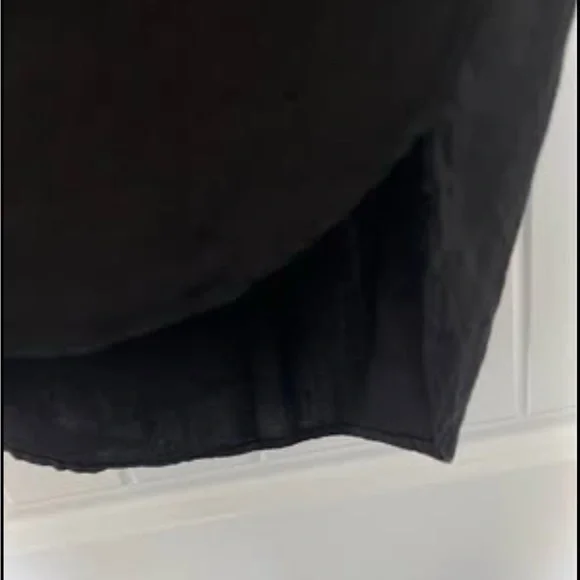 Allen Allen Black Linen Skirt Sz M - Picture 4 of 7